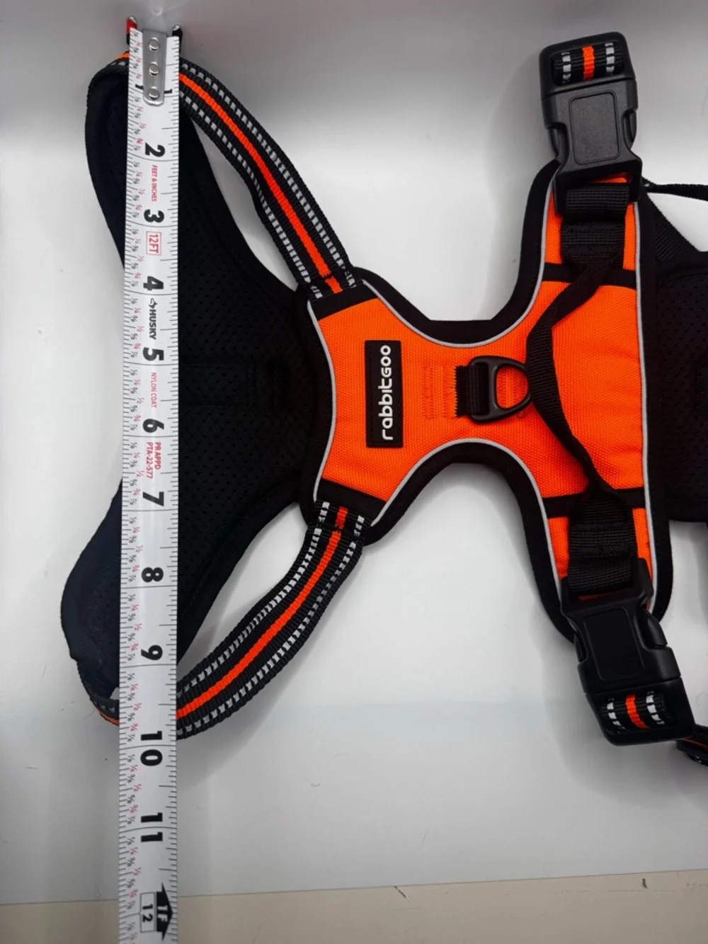 rabbitgoo Reflective Orange Dog Harness - Padded No-Pull Chest Harness